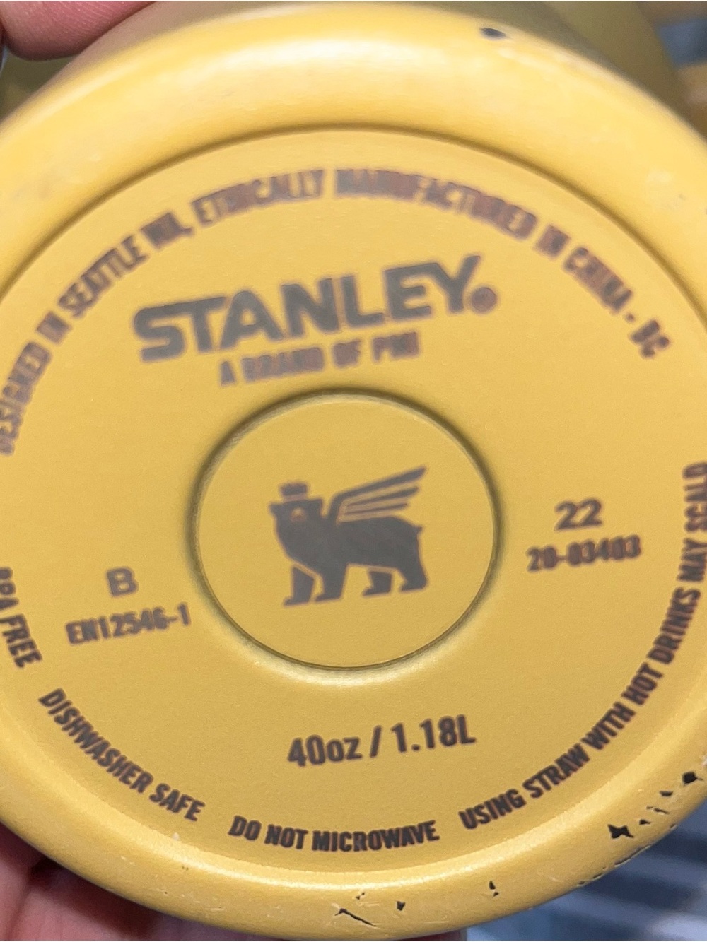Stanley Mustard Yellow Travel Tumbler with Handle - Picture 7 of 7